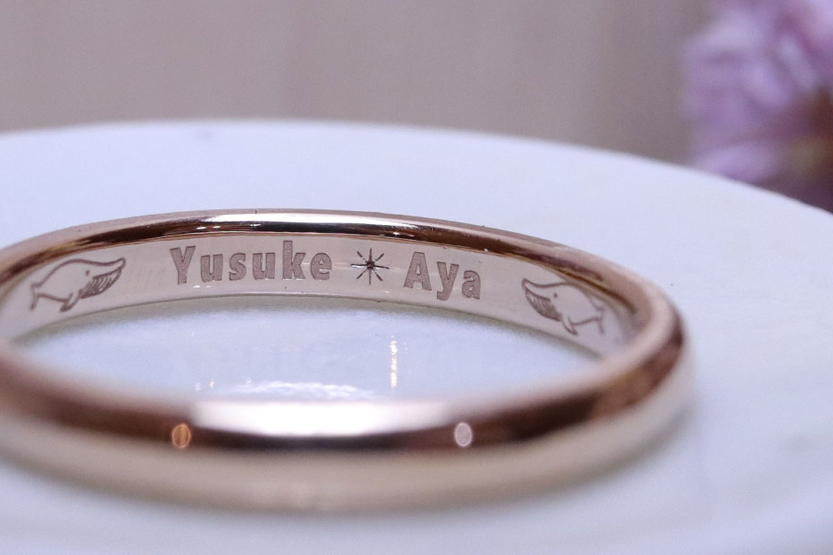 結婚指輪 手作り 刻印