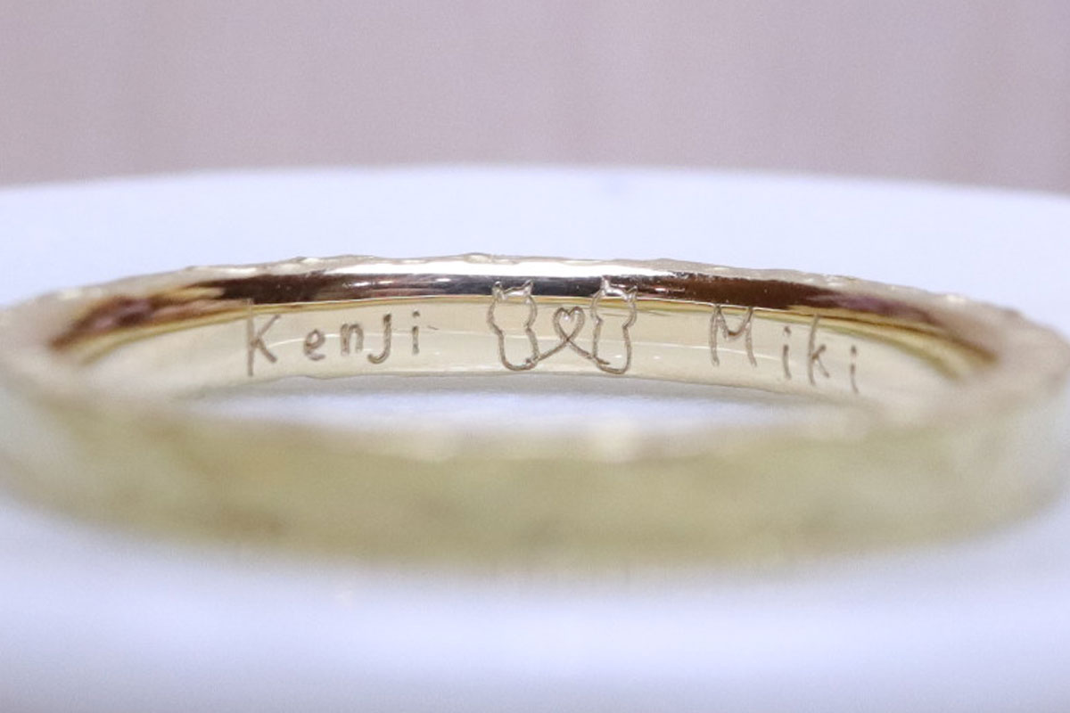 結婚指輪 刻印 薬院