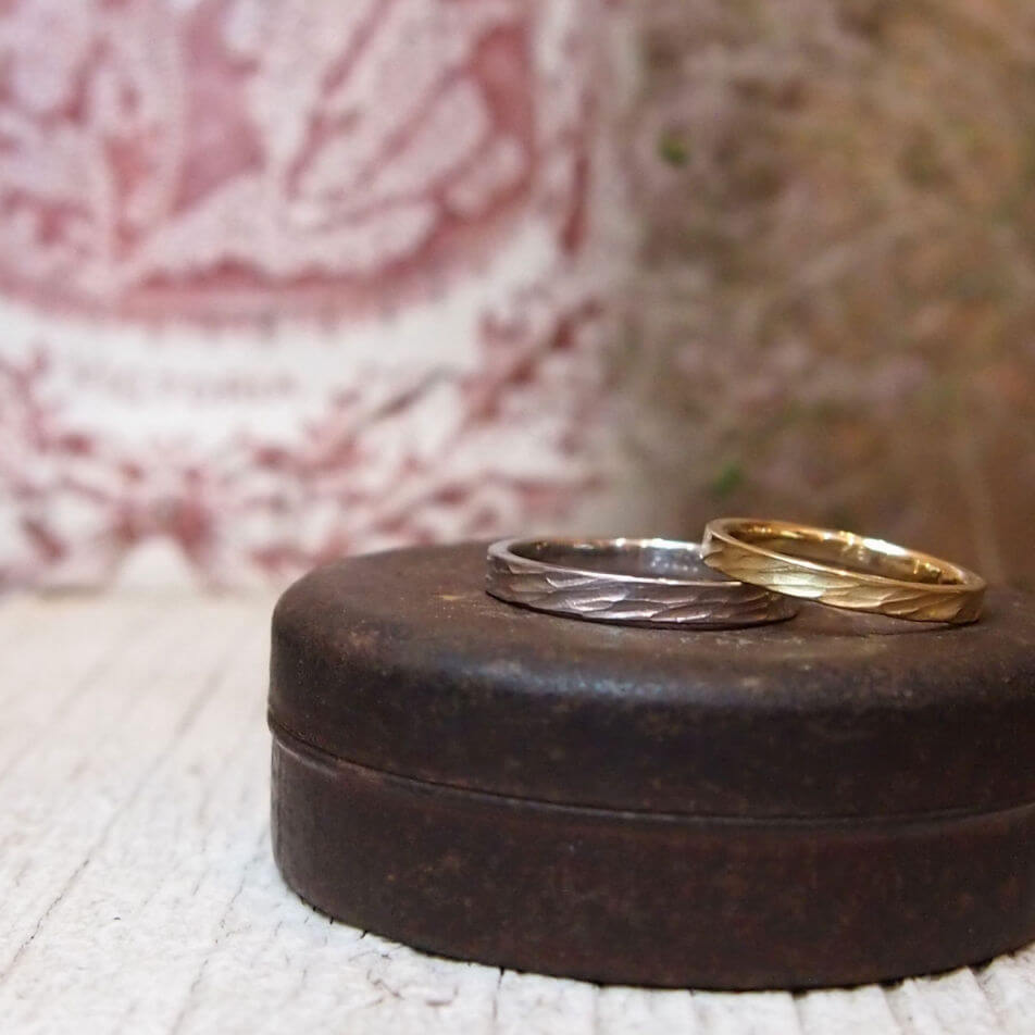 手作り 鍛造 マリッジリング