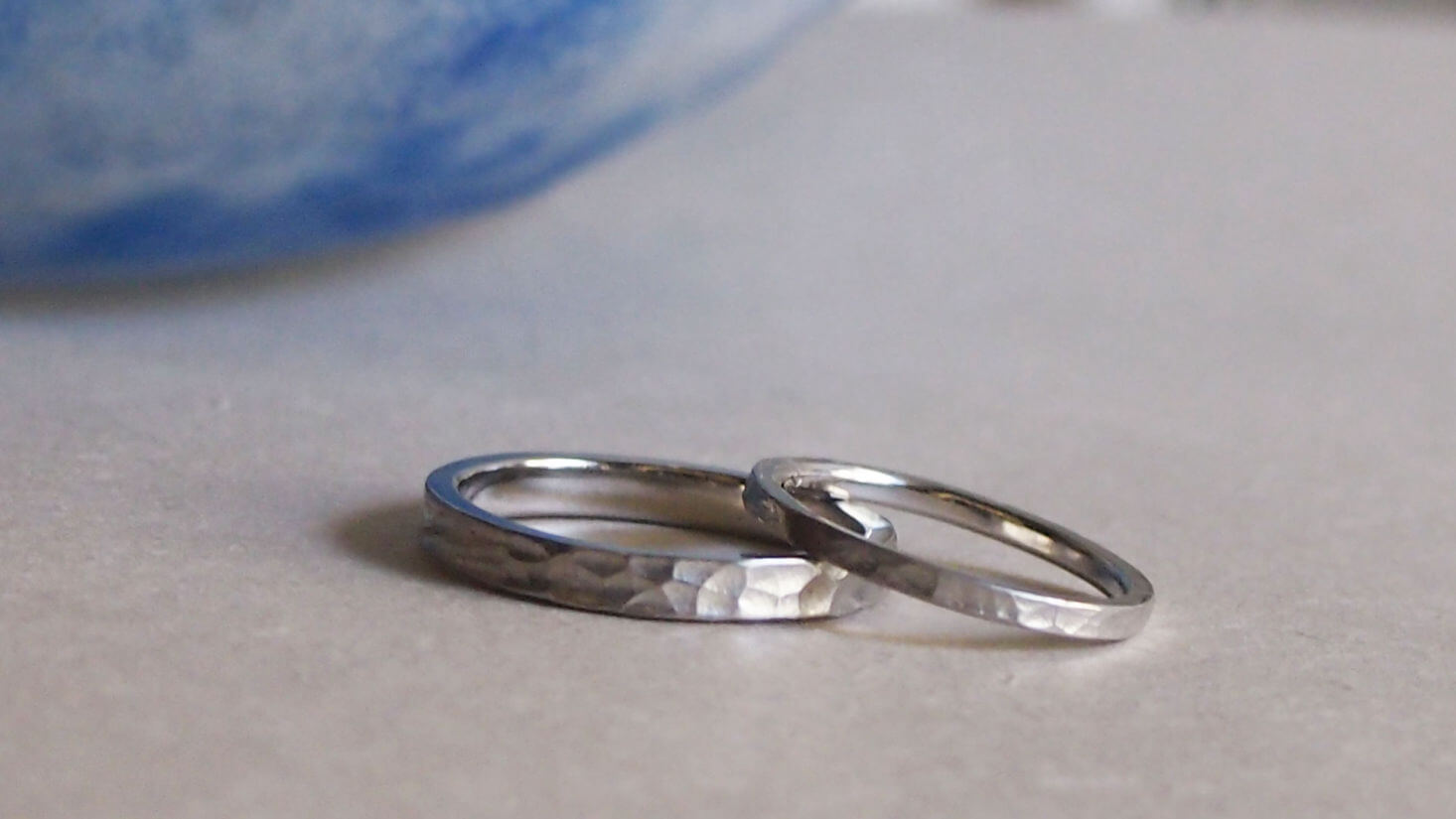 槌目の指輪 手作り おしゃれ